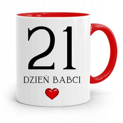 Kubek Czerwony Dla Babci Dzień Babci Z Nadrukiem Ze Zdjęciem na Arena.pl