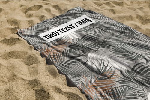 RĘCZNIK Listki z twoim dowolnym tekstem 130x75cm 039F na Arena.pl