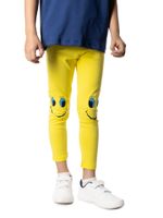 Legginsy dziewczęce getry długie 7/8 uśmiech żółte 98-104 YOCLUB