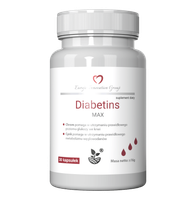 DIABETINS MAX METABOLIZM UTRATA WAGI POZIOM CUKRU GLUKOZY FORTE 30 kapsułek