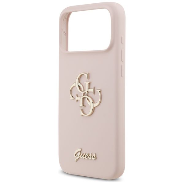 etui guess silicone big 4g script do     iphone 17 pro max różowy zdjęcie 6