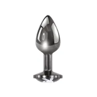 playboy pleasure tux aluminium plug small - elegancki korek metalowy