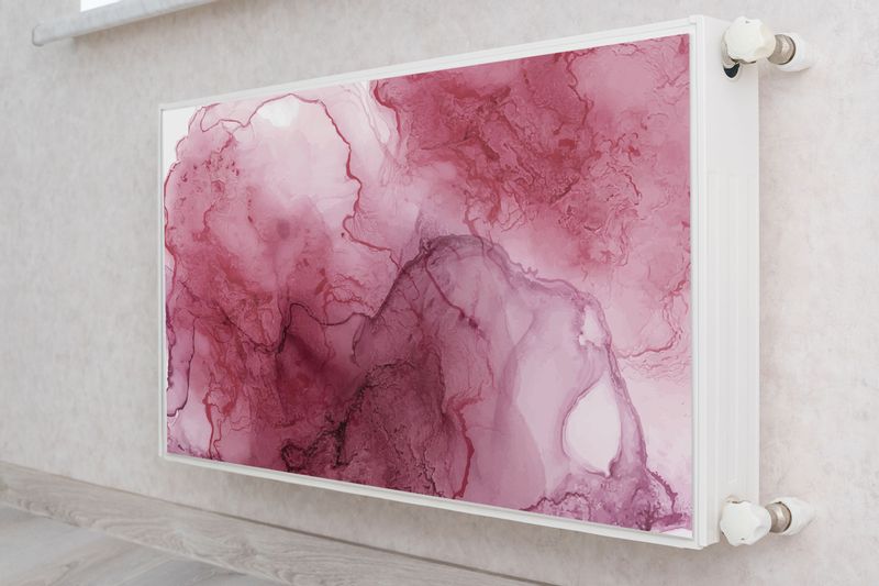 MATA Magnetyczna Do Kaloryfera Akwarela Różowa Abstrakcja 110cm x 60cm zdjęcie 4