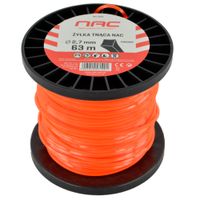 ŻYŁKA TNĄCA NAC DO KOS I PODKASZAREK ŚREDNICA 2,7 MM DŁUGOŚĆ 63 MB KWADRAT