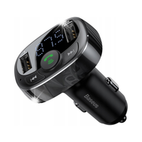 TRANSMITER FM ODTWARZACZ MP3 ŁADOWARKA SAMOCHODOWA LED 2X USB BLUETOOTH CZA