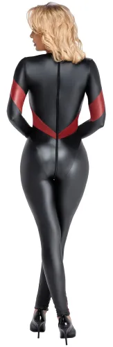 cottelli party kombinezon czarny matowy z czerwonymi akcentami m na Arena.pl