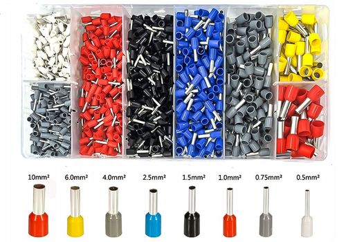 ZACISKARKA PRASKA KONEKTORÓW TULEJEK KOŃCÓWEK KABLI PRZEWODÓW ZESTAW na Arena.pl