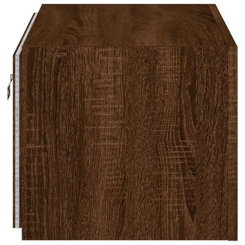 Ścienna szafka TV z LED, brązowy dąb, 60x35x31 cm na Arena.pl