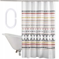 ZASŁONA PRYSZNICOWA TEKSTYLNA KOTARA DO WANNY ZASŁONKA POD PRYSZNIC KURTYNA