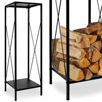 STOJAK NA DREWNO KOMINKOWE DRZEWO OPAŁOWE Z PÓŁKAMI LOFT METAL KOSZ REGAŁ