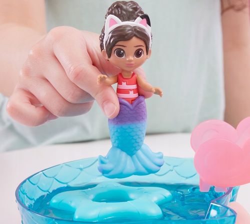 KOCI DOMEK GABI DUŻY ZESTAW BASEN 2 FIGURKI GABI SYRENKOTKA + ZJEŻDŻALNIA na Arena.pl