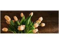 100X40CM RDZAWE TULIPANY OBRAZ DREWNO