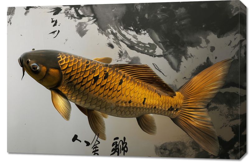 Obraz 90x60cm Spokojna Ryba Koi zdjęcie 1