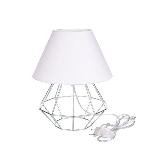 Lampka nocna 1xE27 PATI SILVER/WHITE II zdjęcie 1