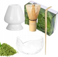 BAMBUSOWY ZESTAW PREZENTOWY DO HERBATY MATCHY CHASHAKU TRZEPACZKA ŁYŻKA