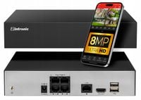 REJESTRATOR DO MONITORINGU SIECIOWY NVR IP 9 KANAŁOWY 4XPOE 8MPx 4K HDMI