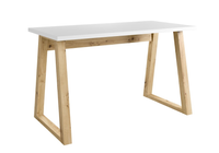 Biurko 130 cm Biały + Dąb Artisan FLAT LOFT MX - 2 Kolory