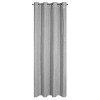 Zasłona LATIKA srebrna 140x250 cm eco len efekt naturalny na przelotkach
