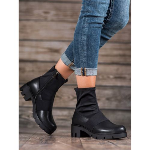 Czarne Botki Na Platformie r.36 na Arena.pl