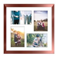 Ramka kwadratowa na 4 zdjęcia Hekla 34x34x4 MDF galeria różowe złoto 1szt.