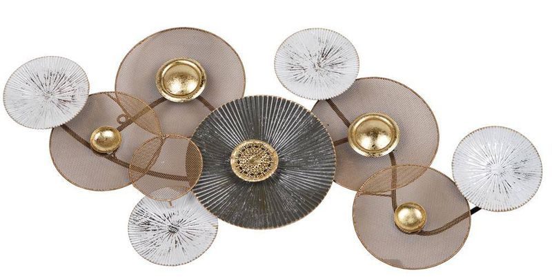 Dekoracja ścienna metalowa w koła zdjęcie 1