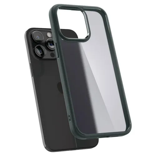 Etui Spigen Ultra Hybrid na iPhone 15 Pro - ciemnozielone na Arena.pl
