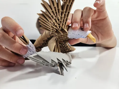 Zabawka kreatywna dla dzieci i dorosłych - Origami 3D Orzeł (336 elementów) na Arena.pl