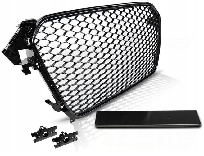 Grill ATRAPA AUDI A4 B8 Od 2011Do 2015 RS-TYPE BLACK POŁYSK zdjęcie 1