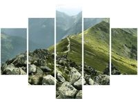 70 100CM OBRAZ 5 ELEM GŁÓWNA GRAŃ TATR STOPAMI DRUK PŁÓTNO