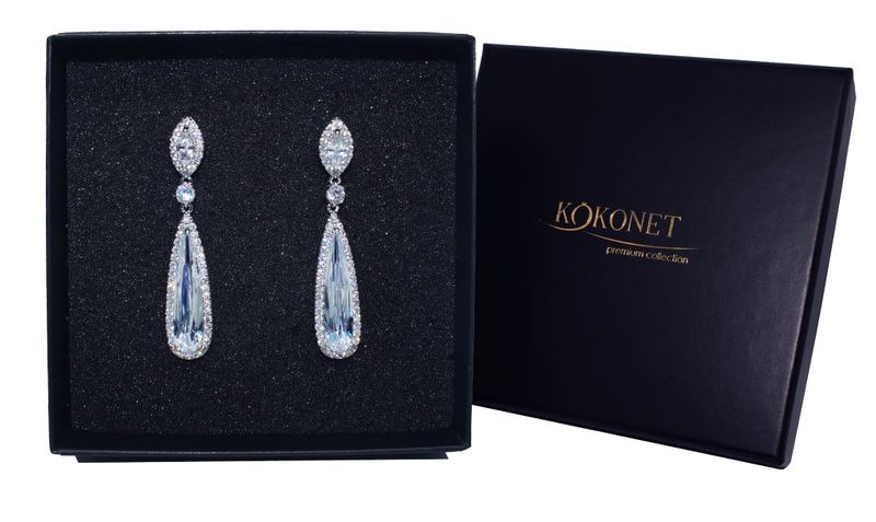 Kolczyki ślubne CALLA silver zdjęcie 1