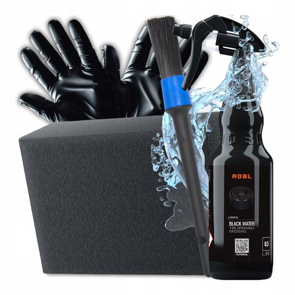 DRESSING DO OPON ADBL BLACK WATER 500ml - Ochrona i Blask + Aplikator zdjęcie 1