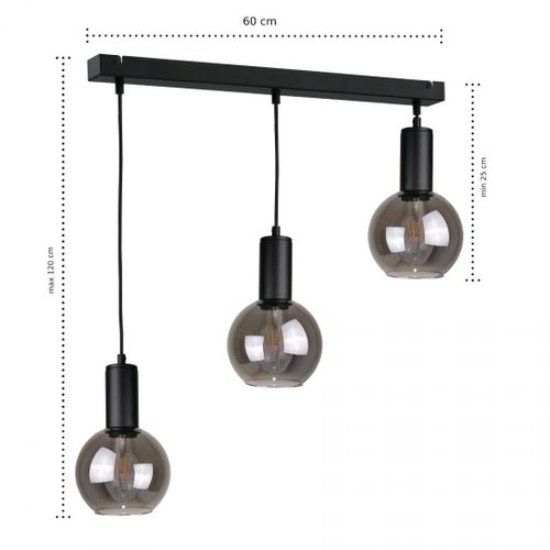 Lampa wisząca 3xE27 SUPRA BLACK na Arena.pl