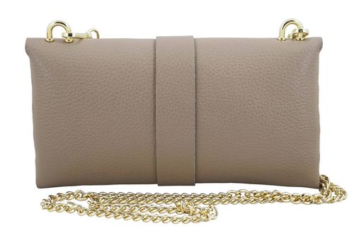 Torebka kopertówka na łańcuszku - Beżowa na Arena.pl