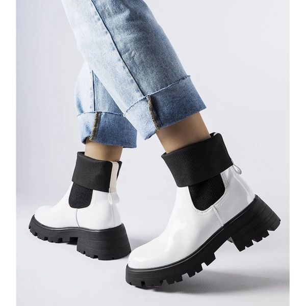 Białe wsuwane botki workery r.41 zdjęcie 2