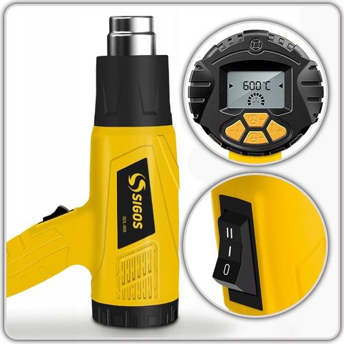 OPALARKA ELEKTRYCZNA Z REGULACJĄ 2 BIEGI LCD 60-650°C 2200W MOCNA +4 na Arena.pl