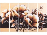 70CM 150CM OBRAZ 5 ELEM DOSTOJNE KWIATY ŚCIENNY