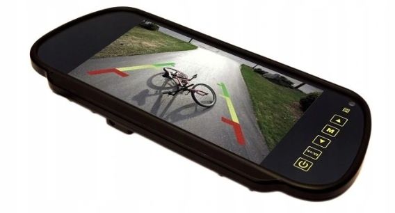 Monitor 7" LCD w lusterku do kamery cofania zdjęcie 3