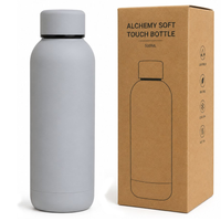 butelka termiczna alchemy soft touch 500 ml stal nierdzewna bidon szary