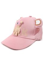 Czapka z daszkiem bejsbolówka dziewczęca ROCK miś różowa 50-54 YOCLUB
