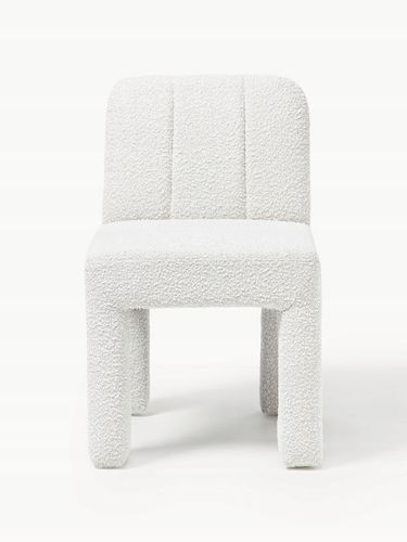 Krzesło tapicerowane Bouclé Lukas Białe na Arena.pl