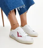 Białe sneakersy z efektem ,,znoszenia'' Gombola 36