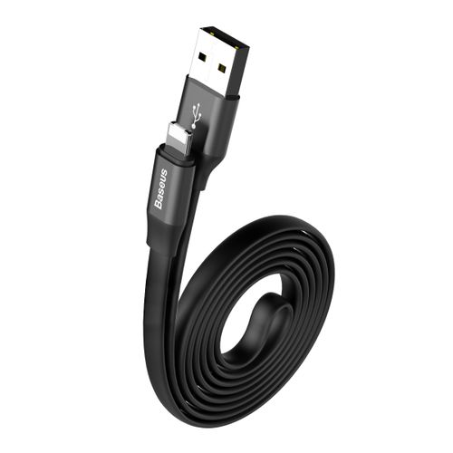 Kabel USB Micro Iphone 2w1 Baseus Portable 1,2m 2A czarny na Arena.pl