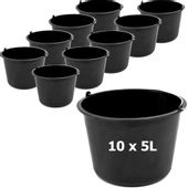 Wiadro Budowlane 10 szt Gospodarcze 5 L 24 cm z uchwytem