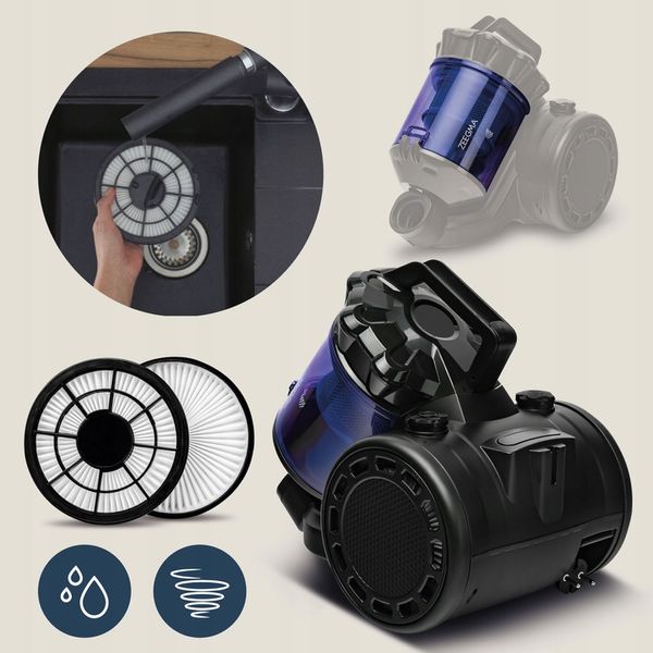 ODKURZACZ BEZWORKOWY CYKLONOWY TURBO MOC SYSTEM SSANIA 4000W LEKKI ZEEGMA zdjęcie 10