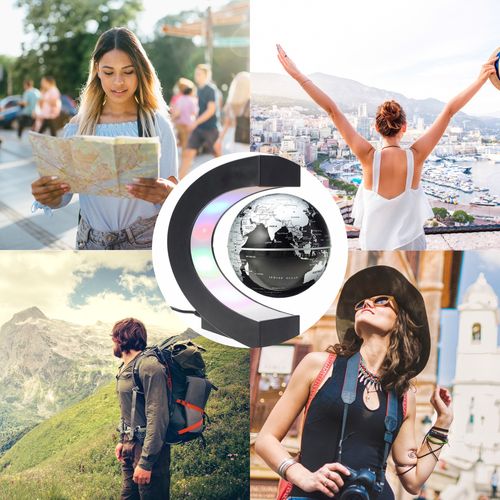 Lewitujący globus czarny na Arena.pl