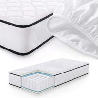 Materac sprężynowy z ochraniaczem 7-strefowy H3 90x190 cm