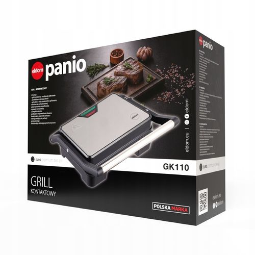 Grill elektryczny opiekacz do kanapek pannini rozkładany GK110 Eldom na Arena.pl