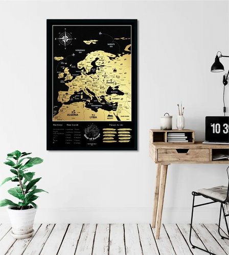 MAPA EUROPY - Złota Mapa Zdrapka na Arena.pl