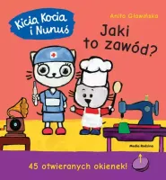 Książka dla dzieci kartonowa z okienkami Kicia Kocia i Nunuś Jaki to zawód?