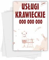 ulotki A6 reklamowe firmowe 100 szt różne wzory USŁUGI KRAWIECKIE